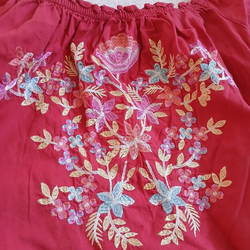 free people ♡ fleur du jour mini embroidered floral dress medium boho - Picture 5 of 13